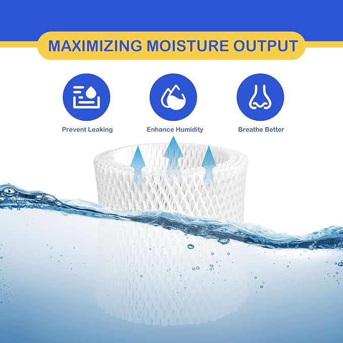 Humidifier Wicking Replacement Filter Compatible with Canopy Bedside and Nursery Humidifier, Wood Pulp & Paper Filter, 5