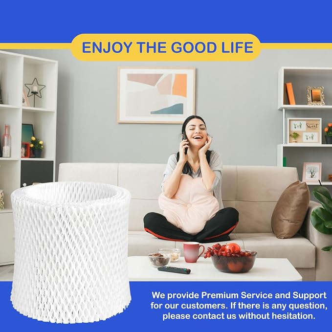 Humidifier Wicking Replacement Filter Compatible with Canopy Bedside and Nursery Humidifier, Wood Pulp & Paper Filter, 5