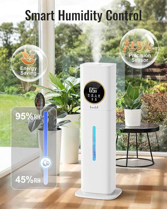 Humidifiers for Bedroom, 2.1Gal/8L Humidifier large room with Essential Oil Diffuser, Night Light, alternate product view 4