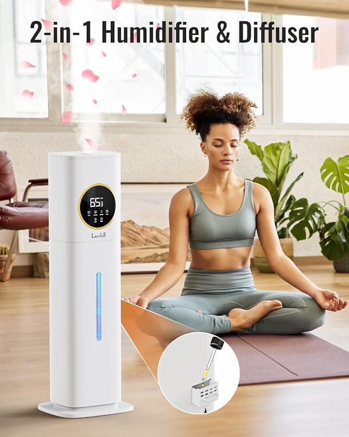Humidifiers for Bedroom, 2.1Gal/8L Humidifier large room with Essential Oil Diffuser, Night Light, alternate product view 6