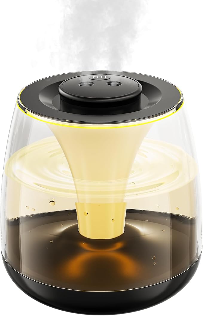 Humidifiers for Bedroom, 3 L Cool Mist Top-Fill 40H Super Long Time, 23dB Quiet, Baby Humidifier, Oil Diffuser for Large