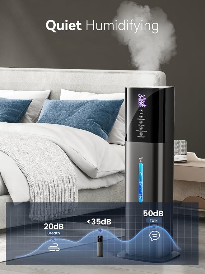 Humidifiers for Bedroom, 8L Quiet Humidifiers for Large Room with Timer, 360°Nozzle, alternate product view 4