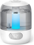 Humidifiers for Bedroom, Cool Mist Ultrasonic Humidifiers with 30Hr Runtime, Top Fill 3L Tank, Easy Clean, Humidity Sensor