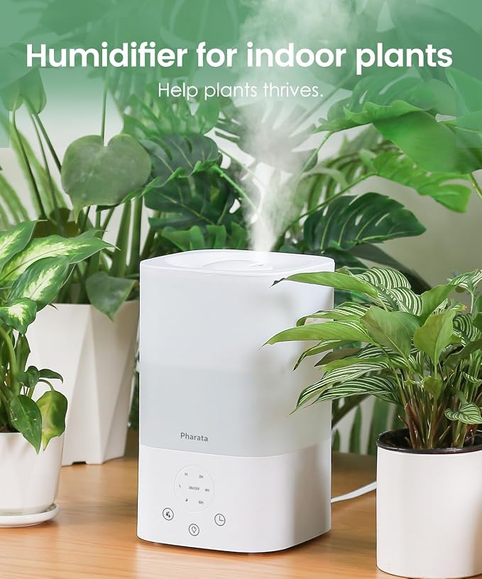 Humidifiers for Bedroom Home, 3.5L Top Fill Air Cool Mist Humidifiers for Baby Large Room Indoor Plants Nursery, Night Light