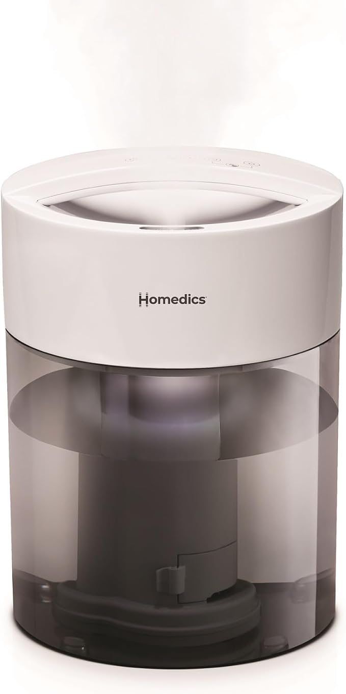 Humidifiers for Bedroom, Home, Nursery, Office and Plants. Total Comfort UV-C Ultrasonic Humidifier, Leak Resistant Design