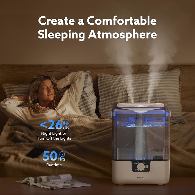 Humidifiers for Bedroom Large Room Home, 6L Cool Mist Humidifier for Baby and Plant, Oil Diffuser, alternate product view 3