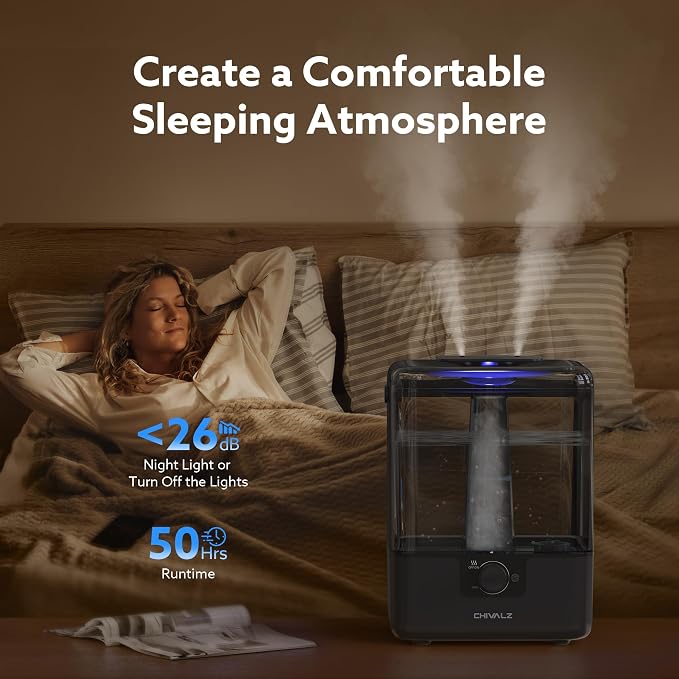 Humidifiers for Bedroom Large Room Home, 6L Cool Mist Humidifier for Baby and Plant, Oil Diffuser, alternate product view 3