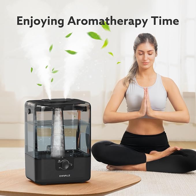 Humidifiers for Bedroom Large Room Home, 6L Cool Mist Humidifier for Baby and Plant, Oil Diffuser, alternate product view 4