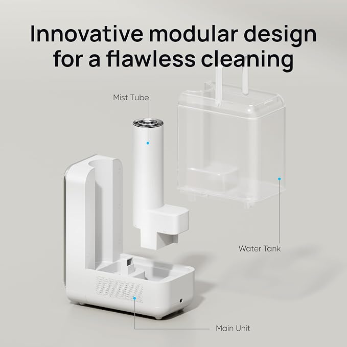 Humidifiers for Bedroom, Top-filled Smart Quiet Cool Mist Humidifier for Large Room Home, Oil Diffuser & Nightlight