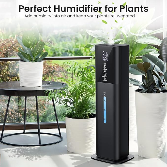 with 7 Colors Light, 2.1Gal(8L) 3 Speed Quiet Ultrasonic Cool Mist Humidifier with 360°