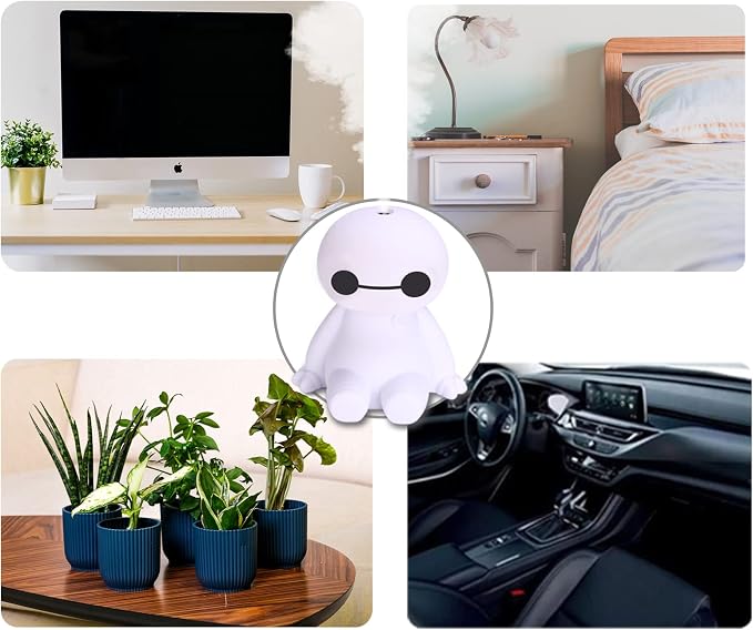 Humidifiers Portable Small Cool Mist Humidifiers Mini USB Personal Desktop for Travel, Car, Office Room, Bedroom (White)
