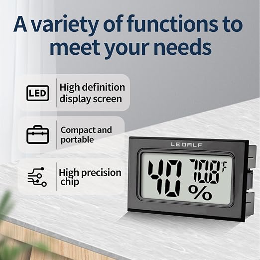 Humidity Meter Hygrometer Room Thermometer Indoor Digital Temperature and Humidity Monitor Mini Hygrometer, alternate view 3