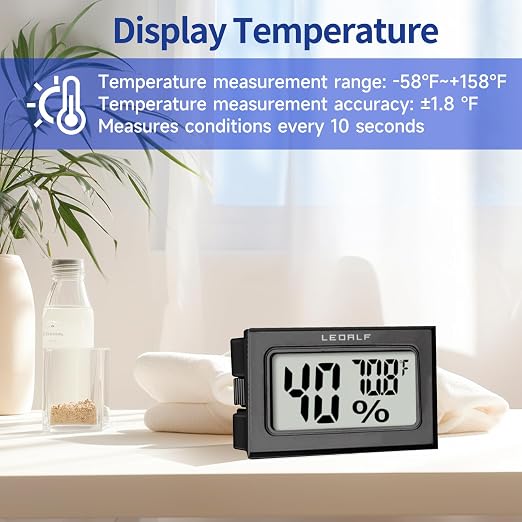 Humidity Meter Hygrometer Room Thermometer Indoor Digital Temperature and Humidity Monitor Mini Hygrometer, alternate view 4