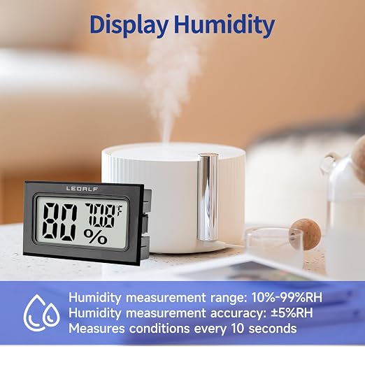 Humidity Meter Hygrometer Room Thermometer Indoor Digital Temperature and Humidity Monitor Mini Hygrometer, alternate view 5