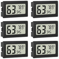 Humidity Meter Indoor Thermometer 6-Pack Mini Digital Thermometer Hygrometer Indoor Temperature Humidity Meters Gauge LCD