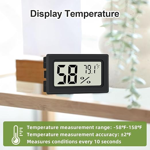 Humidity Meter Indoor Thermometer 6-Pack Mini Digital Thermometer Hygrometer Indoor Temperature Humidity Meters Gauge LCD