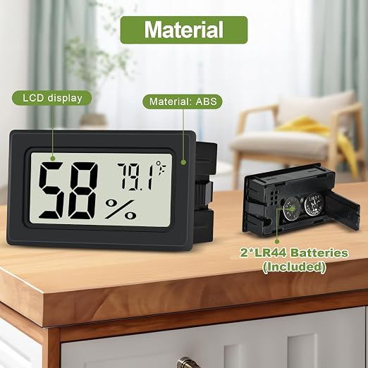 Humidity Meter Indoor Thermometer 6-Pack Mini Digital Thermometer Hygrometer Indoor Temperature Humidity Meters Gauge LCD