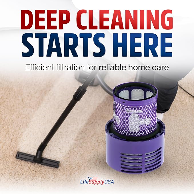 HV10 Vacuum Filter Replacement Compatible with Cyclone V10 Absolute V10 Animal V10 Motorhead V10 Total Clean, SV12