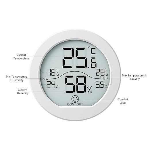 Hygrometer Thermometer for Room Temperature Humidity Meter Indoor Thermometer Accuracy Calibration LCD Temperature Sensor