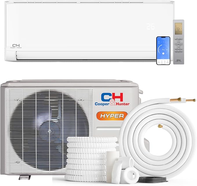 Hyper Heat 6,000 BTU 230V Mini Split AC/Heating System, Ductless Wall Mount (Works at -22F), product image