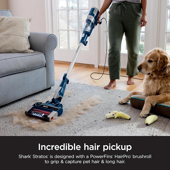 HZ3002 Stratos Ultralight Corded Stick Vacuum with DuoClean PowerFins HairPro, Self-Cleaning Brushroll, & Odor Neutralizer