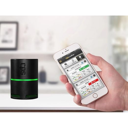 IAQPRO Advanced Indoor Air Quality Meter, Bluetooth-enabled, Monitors VOCs, CO2, PM2.5, PM10, Humidity, Temperature, Dew