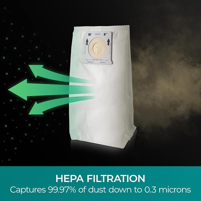 IB600 HEPA Replacement Intuition Upright Vacuum Cleaner Bags for BU4022, BU4020, BU4018, BU4050, BU3040,White, alternate