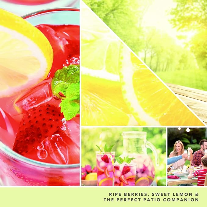 Iced Berry Lemonade Scented Signature 13oz Medium Jar 2-Wick Candle Over 35 Hours of Burn Time, alternate product view 3