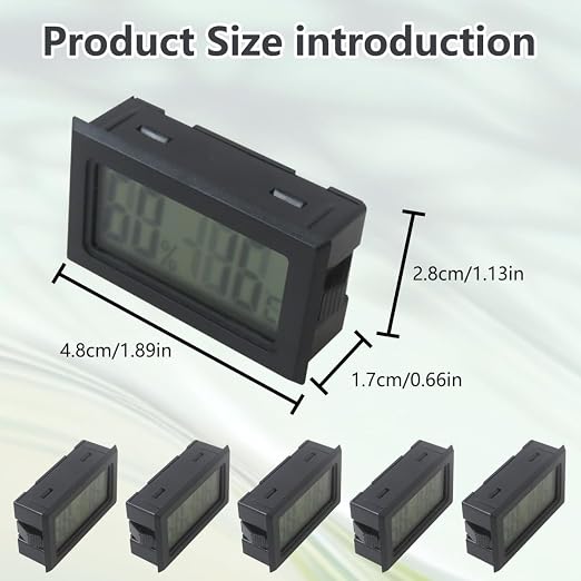 Improved Pack of 6 Mini Small Digital Hygrometer Thermometer Indoor Temperature and Humidity Meter Gauge with Temp Humidity