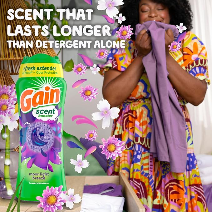 In-Wash Laundry Scent Booster, Moonlight Breeze Scent, 30.1 OZ, Fresh Extender + Odor Protection, alternate product view 4