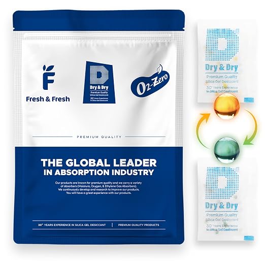 Indicating Silica Gel Packets Desiccants - Food Safe Silica Packs, Silica Gel Packets, Desiccant Packs for Food