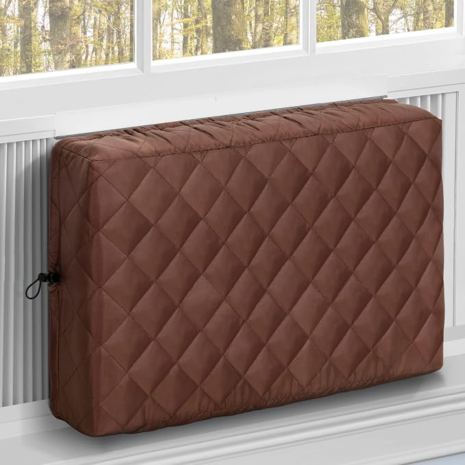 Indoor Air Conditioner Cover AC Cover for Inside Window Unit 28 x 20 x 3.5 inches(L x H x D),White, product image
