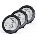 Indoor Digital Hygrometer 3 Pack Room Thermometer and Humidity Gauge LCD with Max and Min Records (Black), product image