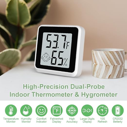 Indoor Humidity Meter Hygrometer 4Pack, Room Thermometer for Accurate Room Temperature Monitor, Digital Hygrometer with