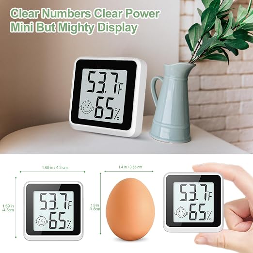 Indoor Humidity Meter Hygrometer 4Pack, Room Thermometer for Accurate Room Temperature Monitor, Digital Hygrometer with