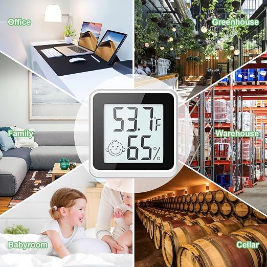 Indoor Humidity Meter Hygrometer 4Pack, Room Thermometer for Accurate Room Temperature Monitor, Digital Hygrometer with