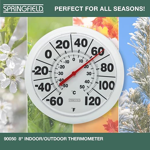 Indoor Outdoor Big and Bold Dial Thermometer, Wireless Thermometer with Easy to Read Large Numbers for Patio, Pool, alternate