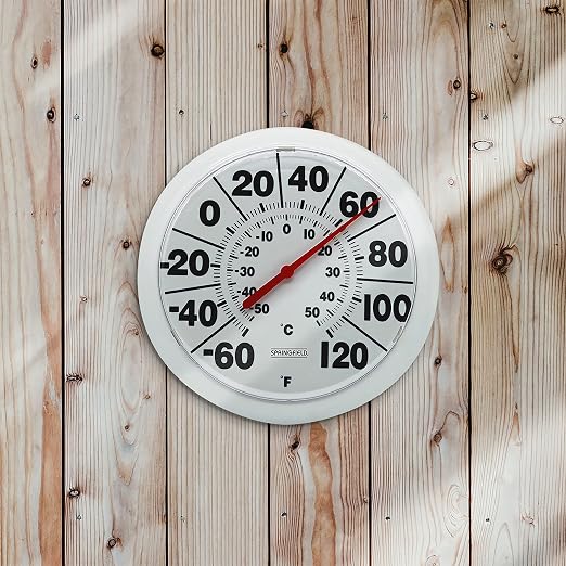 Indoor Outdoor Big and Bold Dial Thermometer, Wireless Thermometer with Easy to Read Large Numbers for Patio, Pool, alternate