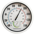 Indoor Outdoor Thermometer Large Numbers 12 Inch Wall Weather Thermometer Hanging Garden Decor Hygrometer No Battery Needed