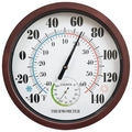 Indoor Outdoor Thermometer Large Numbers 12 Inch Wall Weather Thermometer Hanging Garden Decor Hygrometer No Battery Needed