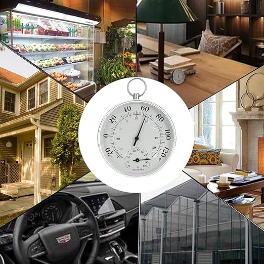 Indoor Outdoor Thermometer Wireless - Room Outdoor Thermometer Decorative, Thermometer and Humidity Gauge, Wall Thermometer