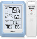 Indoor Outdoor Thermometer Wireless Weather Station, Temperature Humidity Monitor Battery Powered with 330ft Range Remote