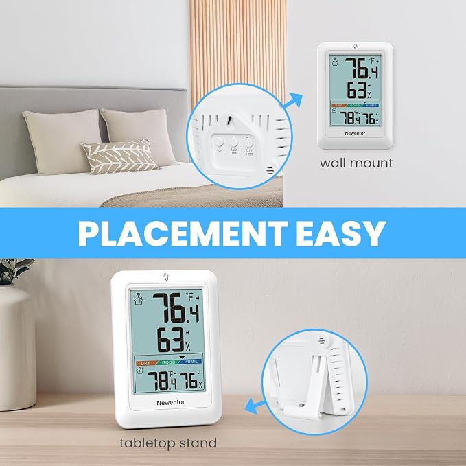 Indoor Outdoor Thermometer Wireless, Weather Stations Wireless Indoor Outdoor, Outdoor Thermometers for Patio House, Outside