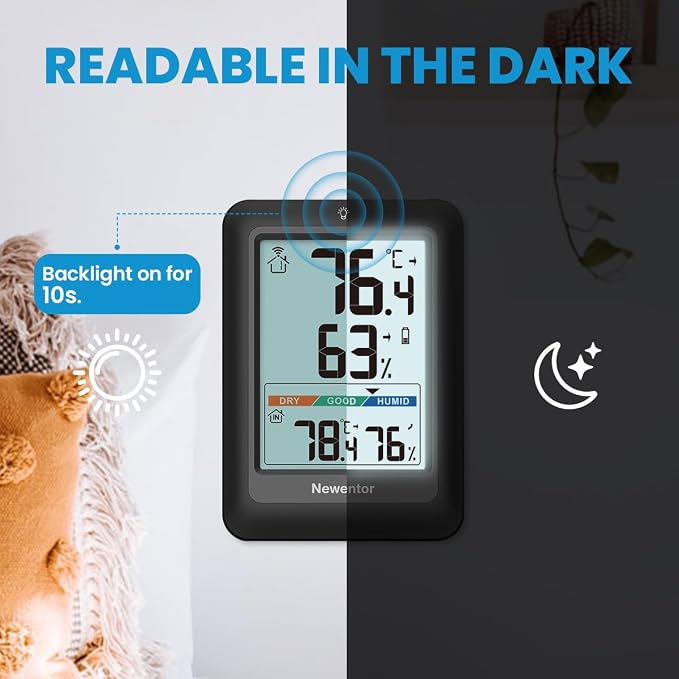 Indoor Outdoor Thermometer Wireless, Weather Stations Wireless Indoor Outdoor, Outdoor Thermometers for Patio, alternate view