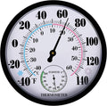 Indoor Outdoor Thermometers Hygrometer - 10 Inch Outdoor Thermometer for Patio, No Battery Needed Large Outside Thermometer