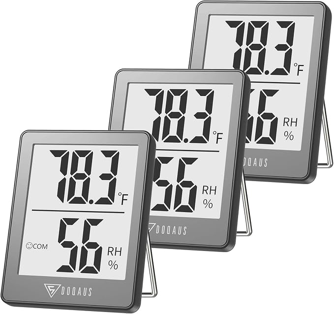 Indoor Thermometer [3 Packs], Mini Digital Hygrometer Room Thermometer, Humidity Meters, Accurate Temperature Humidity