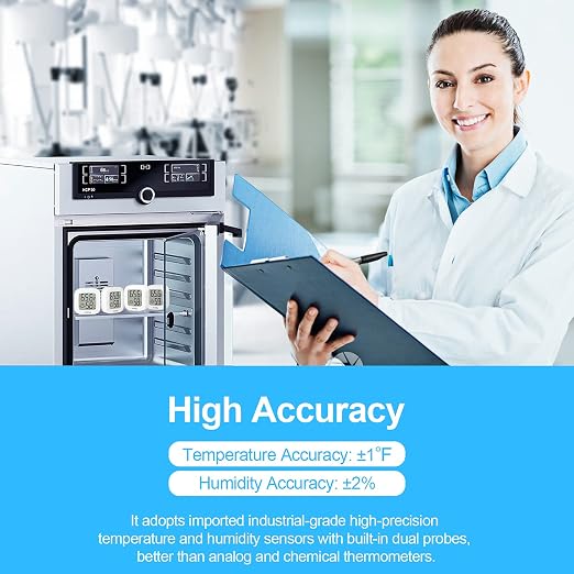 Indoor Thermometer 4Pack, Humidity Gauge Meter Digital Hygrometer Room Thermometer for Home, Hight Accurate Temperature and