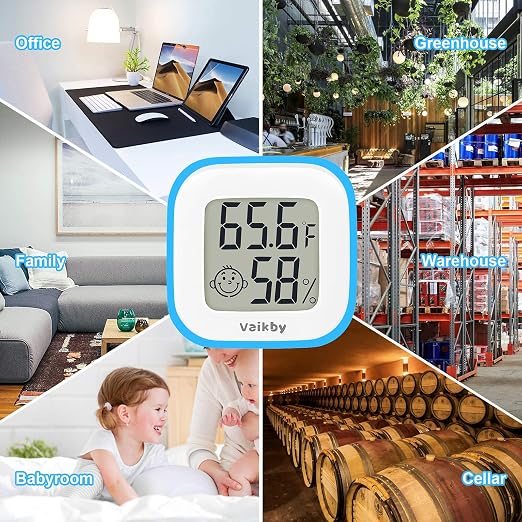 Indoor Thermometer 4Pack, Humidity Gauge Meter Digital Hygrometer Room Thermometer for Home, Hight Accurate Temperature and