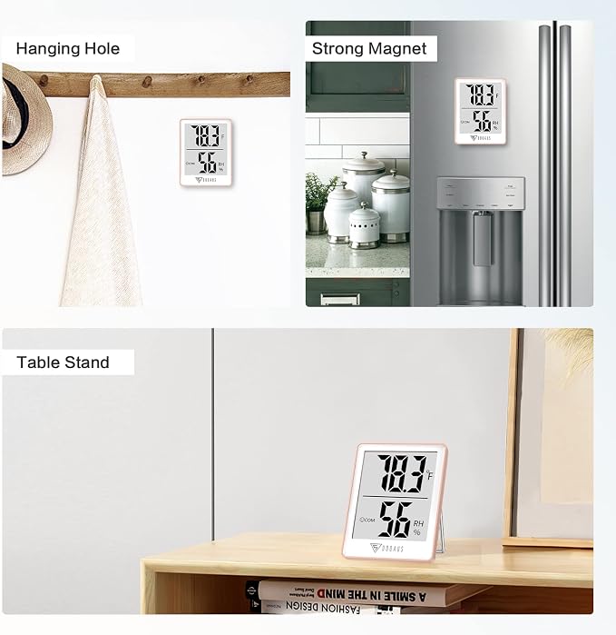 Indoor Thermometer for Home, Room Thermometer Humidity Meter with Temperature Humidity Sensor for Home, Bedroom, Baby Room