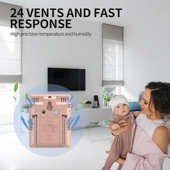 Indoor Thermometer for Home, Room Thermometer Humidity Meter with Temperature Humidity Sensor for Home, Bedroom, Baby Room